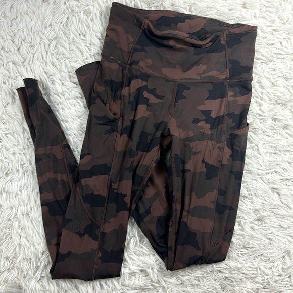 Lululemon Fast and Free Tight 28" *Non-Reflective Heritage 365 Camo Brown Earth - Picture 1 of 8